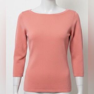 Vintage J.A.C. Pink Ribbed Top Medium Balletcore Coquette Clean Girl Minimalist